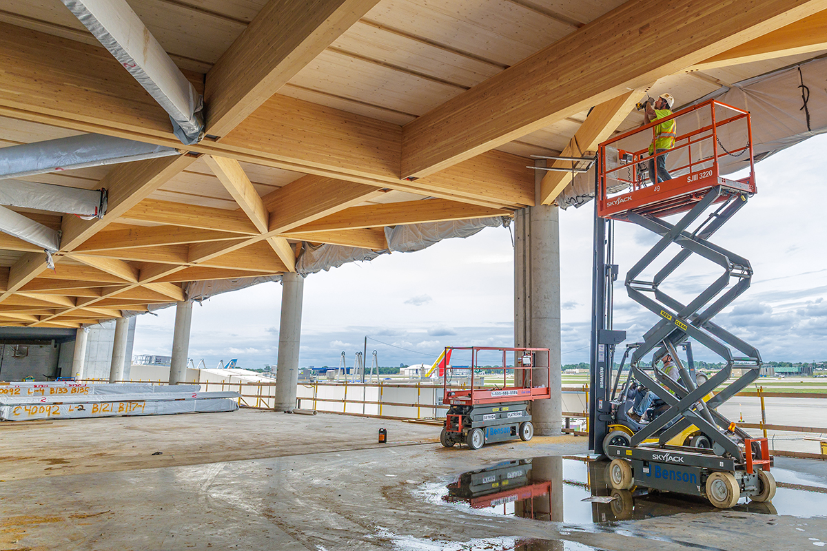 Terminal 2 Cross-Laminated Timber Beams