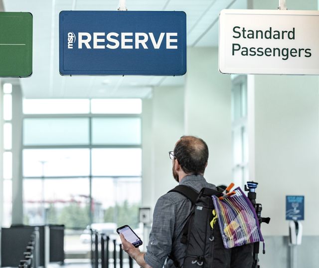 MSP Terminal 2 MSP Reserve passenger