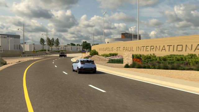 Terminal 1 roadway rendering.