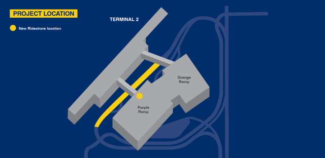 Map of Terminal 2 roadway project.