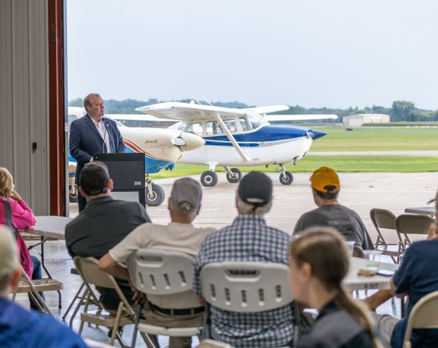 Lake Elmo ribbon cutting runway