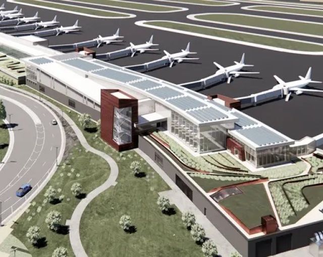A rendering of the Terminal 2 north expansion
