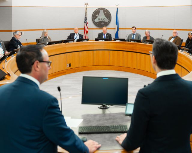A Metropolitan Airports Association commission meeting
