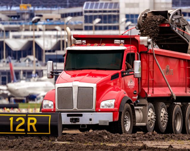 Construction on the runway